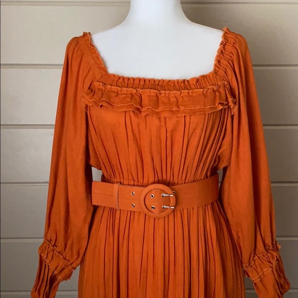 Nicholas Pleated Prairie Dress Size 8 Australian Designed - Picture 6 of 16